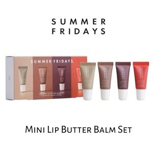 Summer Fridays Lip Butter Balm Limited Edition 4 Piece Set Brand New in Box